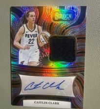Caitlin Clark 2025 Panini Select Silver Autographed Memorabilia