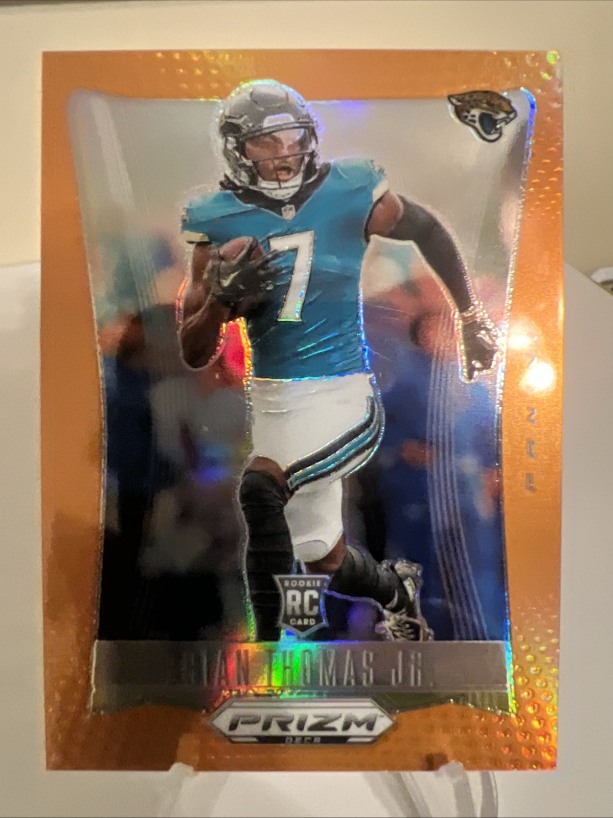 2024 Panini Prizm Deca Brian Thomas Jr. #148 Orange Prizm /49 (RC) Jaguars