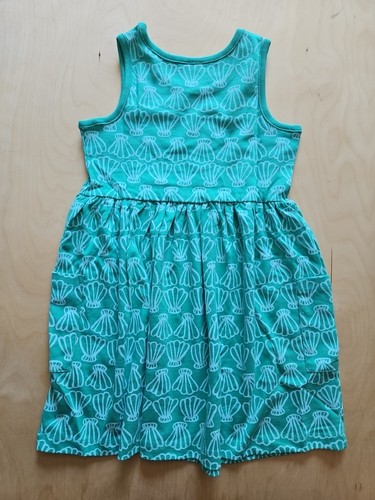 NWT HANNA ANDERSSON SEASHELLS GREEN PULLOVER BREEZY POCKET TANK DRESS 110 5 - Picture 3 of 5