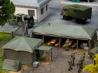 Faller Militärzelt Konvolut - HO 1/87 - FALLER 144108