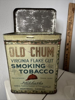 Old Chum Virginia Flake Cut Smoking Tobacco Tin 1/2 lb Montreal Canada