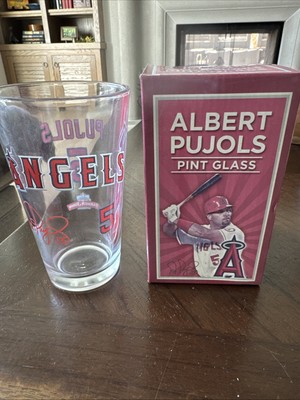 Albert Pujols Pint Glass LA Angels 8/1/13 SGA Sponsored By Farmer John New!