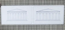 Greek Temple Drawing (Parthenon??), NO LABEL, Magic Lantern Glass Slide