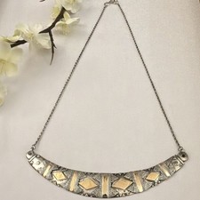 Sterling Silver Yellow Gold Handmade Statemen...