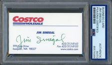 Jim Sinegal SIGNED Business Card Costco Founder Business Slabbed PSA DNA Auto