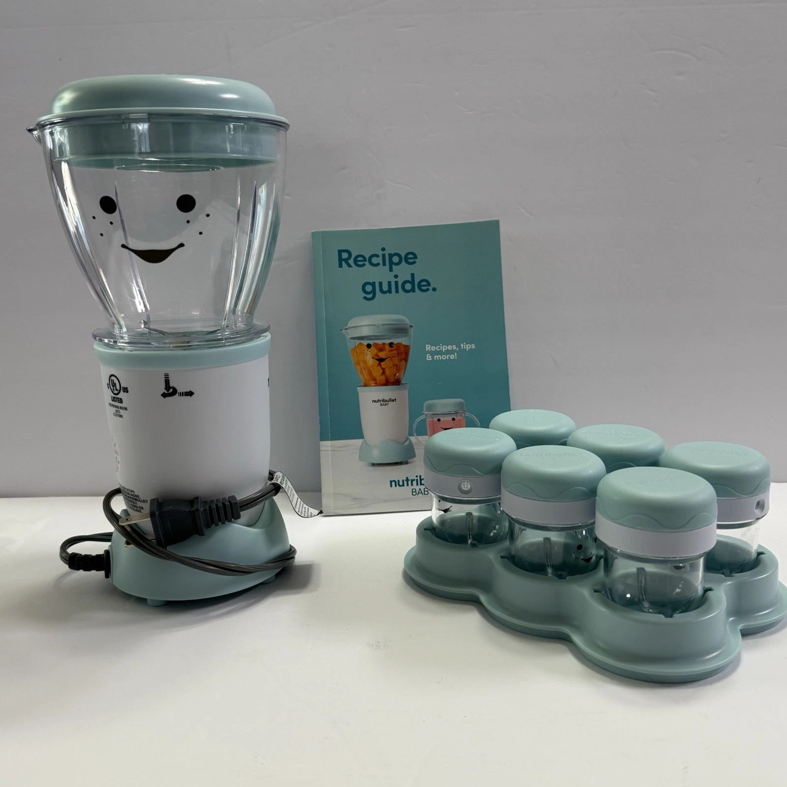 NutriBullet Baby Food Blender Model NBY-50100 Blue White Blender, jars , guide
Opens in a new window