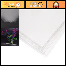 Clear PVC Sheets 0.1mm Thick A4 Size 297x210mm Transparent Rigid Plastic - 50pcs