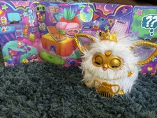 FURBY Gold Glam Interactive Plush Toy 6 G1938 Hasbro Works Used Light Up Talk
