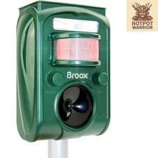 Solar Animal Defense System - Ultrasonic Repeller with LED Alert for Gardens