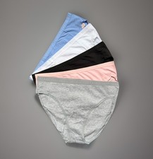 Lot 5 Victoria  s Secret sz M High Leg Brief Panty Cotton Underwear Bundle Pack