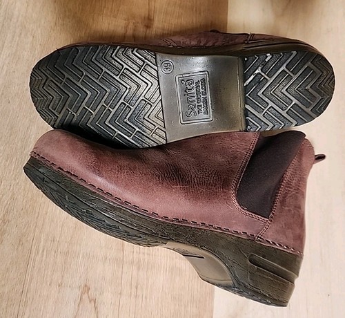 Gr. 39 Sanita Hudson Chelsea-Stil Stiefelette dunkel braun Leder dänischer Clog gebraucht, in einwandfreiem Zustand - Bild 4 von 13