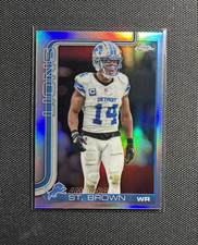 2025 Topps Chrome Football Amon-Ra St. Brown Refractor #98 Lions