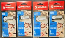 VELCRO 6 ct. 6/24 Portable Cord Ties Assorted 3 sizes 3 Colors 4 Pack