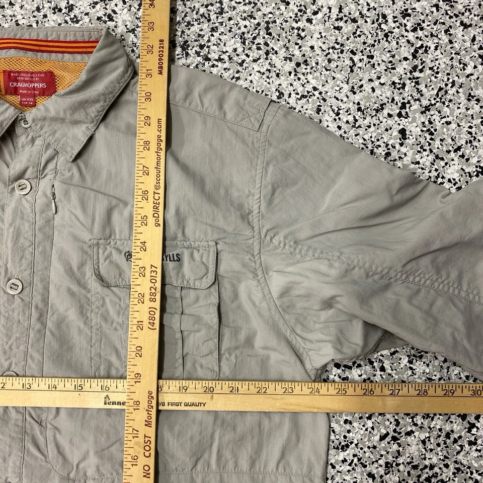 Camisa Craghoppers Bear Grylls Manga Larga Senderismo Aire Libre Viaje Gris Hombres UK XXL Foto 2 de 4