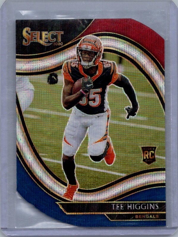 2020 Panini Select Tee Higgins Field Level Tri-Color Die Cut Wave Prizm RC #360