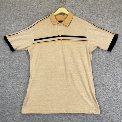 Vintage Gant Rugger 80's Polo Shirt Men's Medium Striped Golf Tennis Retro