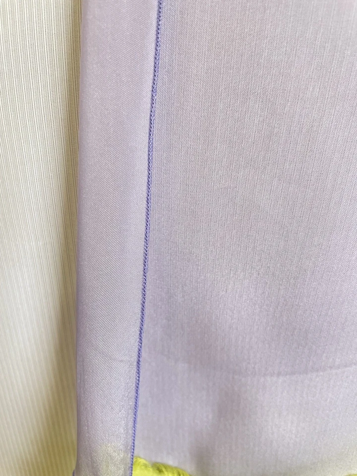 Boutique Moschino шелковый шарф чистый фиолетовый желтый в полоску надежном шаль Италии #A123 - Изображение 4 из 4