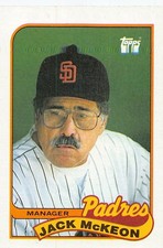 Jack McKeon 1989 Topps 624  San Diego Padres  Baseball Card