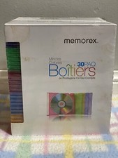 Memorex CD DVD Standard Slim Multi-Colored Jewel Cases 30 Pack Brand New Sealed