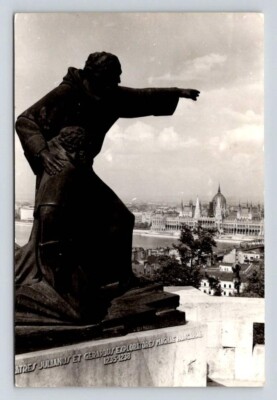 RPPC Budapest Hungary View of Budapest Postcard