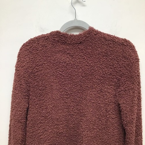 Barefoot Dreams Girls Burgundy Open Front Long Sleeve Cardigan Sweater 12/14 - Picture 4 of 7