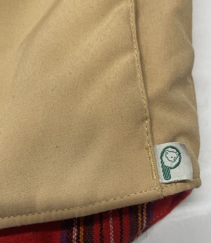 Penfield Trailwear Mens Small Vest Tan Red Plaid Snap Zipper Made In USA - Picture 19 of 19