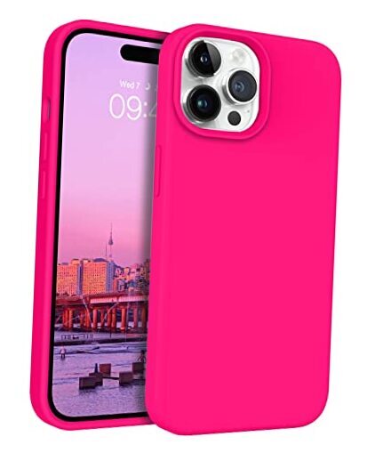 iPhone 14 Pro Case, iPhone 14 Pro Phone Case, Slim Fit Liquid Hot Pink