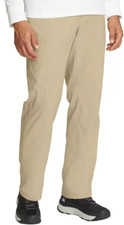 NEW Eddie Bauer Men's Size 32X29 Rainier Tech Pants Beige 95 Nylon 5 Spandex