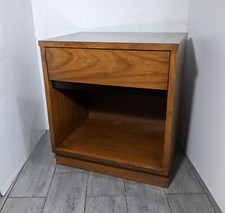Vintage Mid Century Modern Walnut Wood  Formica Nightstand End Table 1-Drawer