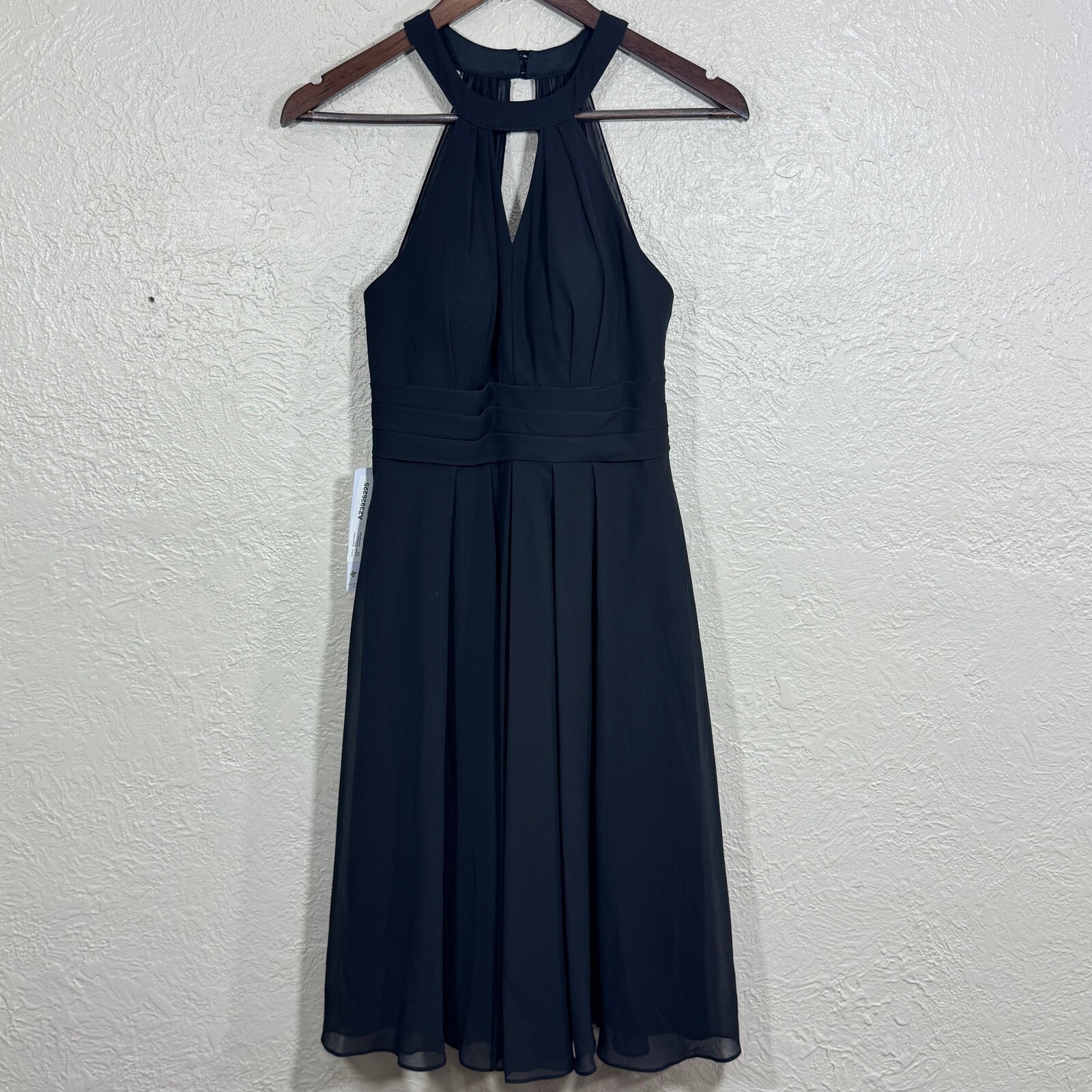 Azazie Kimmy Halter Pleat Bridesmaid Dress Size 8 Custom 225911 Gala Formal NWT