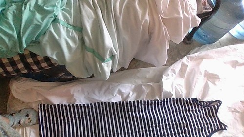 LONG TANK DRESS Girls L/10-12 Old Navy All Cotton blue & white summer beach WOW! - Picture 18 of 19