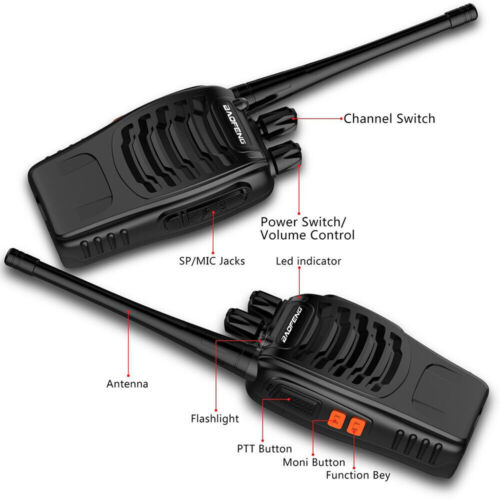 2x Baofeng BF-888S 400-470MHz Walkie Talkie Long Range Two Way Radio + Earpiece - Picture 10 of 12