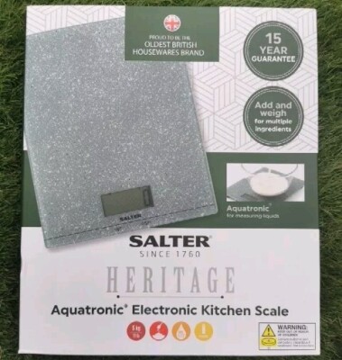 Salter Heritage aquatronische elektronische Küchenwaage. Wiegen trocken & flüssig. 5 kg max