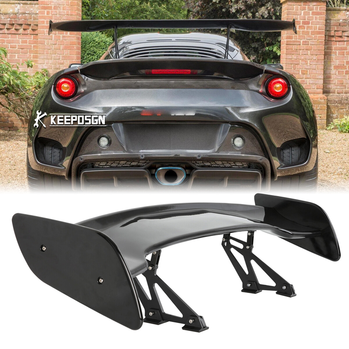 57" Gloss Rear Trunk Spoiler Racing High GT-Style Wing For Lotus Evora GT430