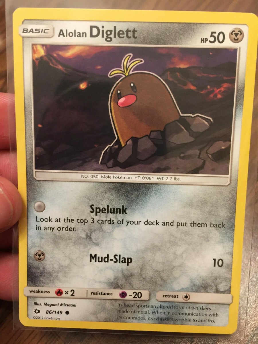 alolan diglett pokemon card value Pokemon TCG: Alolan Diglett 121/214 (Reverse Holo)