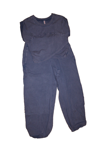 Free People Movement Hot Shot Cross Over Set Blue navy color new size L ladies