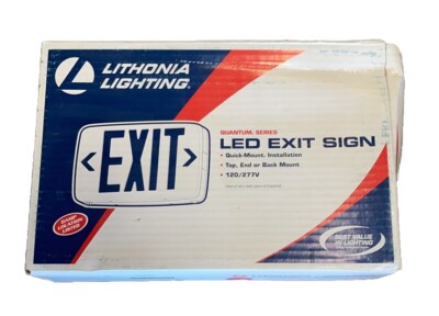  (AN) Lithonia Lighting LQM S 3 R 120/277 M6 QuantumÂ  LED Exit Sign FNOB