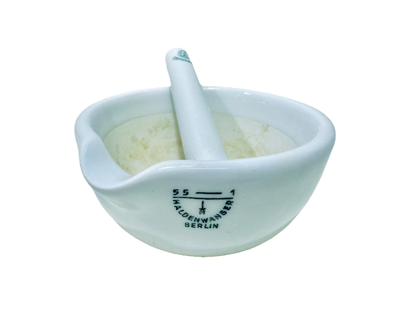 Haldenwanger Berlin Porcelain Mortar & Czechoslovakia Pestle Set Pharmaceutical