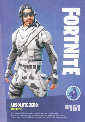 Fortnite Absolute Zero Karte 151 seltener Skin Trading Card Lama Blau