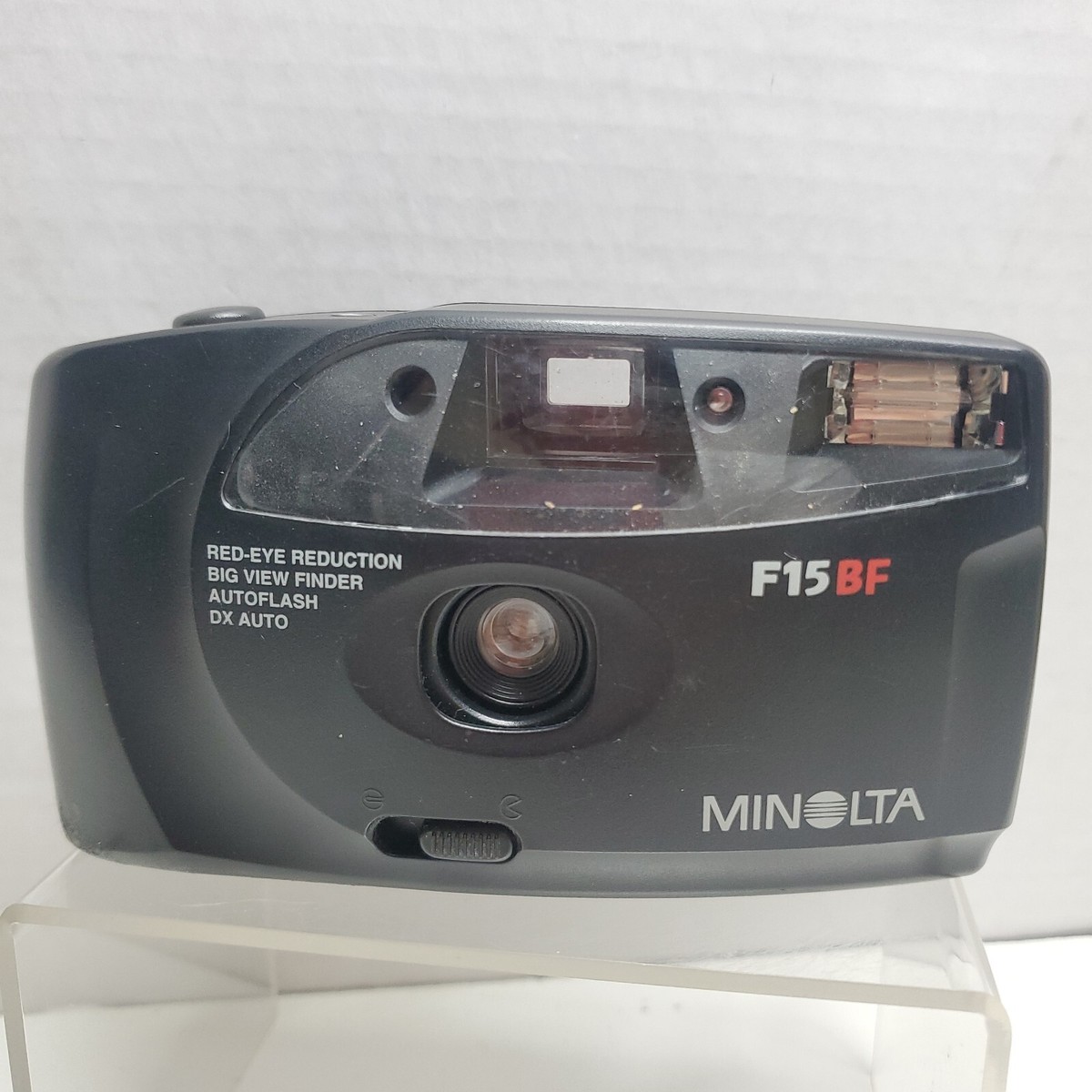 Minolta F15BF Point Shoot 35mm Film Camera Red Eye Reduction