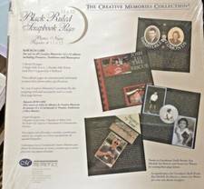 CREATIVE MEMORIES BLACK RULED SCRAPBOOK PAGES 12 X 12  5 OLD STYLE NIP