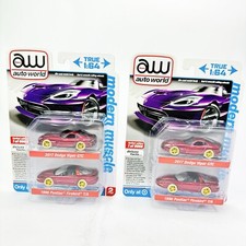 Auto World Ultra Red Chase Target 2 Pack - '17 Viper GTC '96 Pontiac Firebird