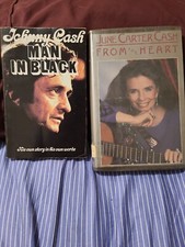 MAN IN BLACK 4th print  By Johnny Cash / FROM THE HEART -June Carter Cash 1st Ed