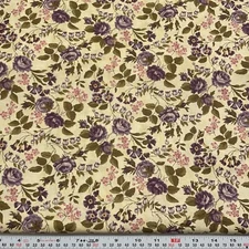 Devon Rose by April Cornell Moda Purple Florals Cotton Fabric by the HALF YARD