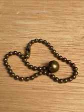 2 PCS Vintage Solid Brass 5/16 Ball with 6" Brass Pull Chain -brass Connector