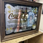 Vintage Delicious Coca-Cola Relieves Fatigue Glass Mirror Sign 29x23