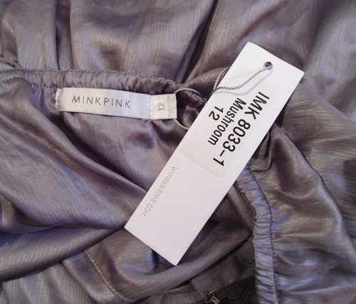 new minkpink size m 12 one shoulder draped grecian dress new