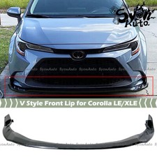 PARAGOLPES DELANTERO ESTILO V NEGRO BRILLANTE SEDÁN TOYOTA COROLLA LE/XLE 2020-2024 LIP
