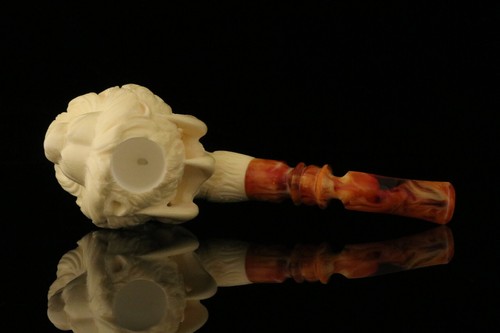 srv - Lion in Claw by Emin Brothers Block Meerschaum Pipe with fitted case M3298 - Picture 5 of 12