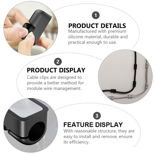 10 Pcs Cable Manager Office Organizer for Nightstand Clip on Cord Holder - Photo 8/12